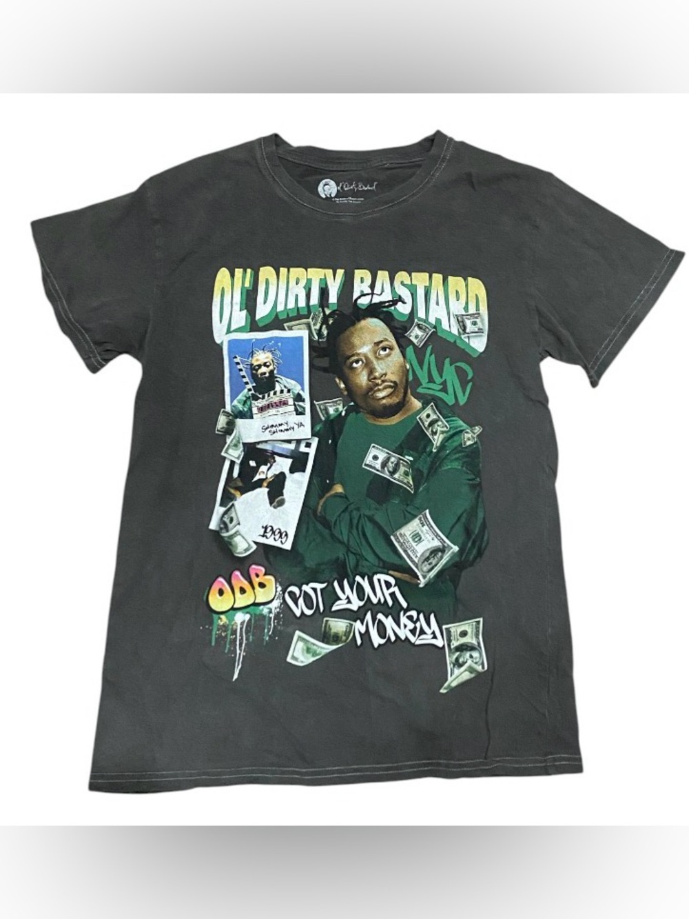 Ol' Dirty Bastard Graphic Black Crewneck T-Shirt